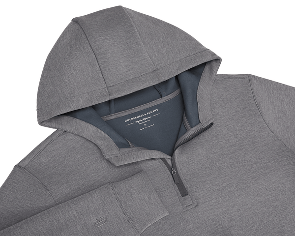 The Tilley Quarter-Zip Hoodie: Heathered Charcoal The Tilley Quarter-Zip Hoodie: Heathered Charcoal