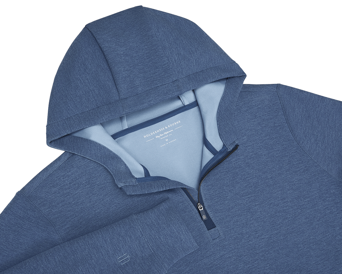 The Tilley Quarter-Zip Hoodie: Heathered Andover