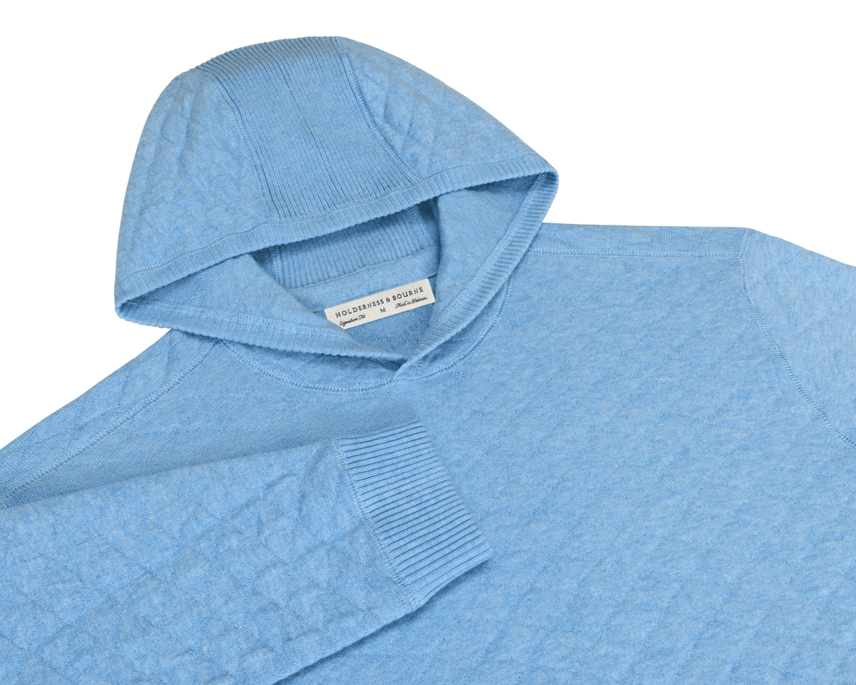 The Wallace Hoodie Sweater: Heathered Vista Blue