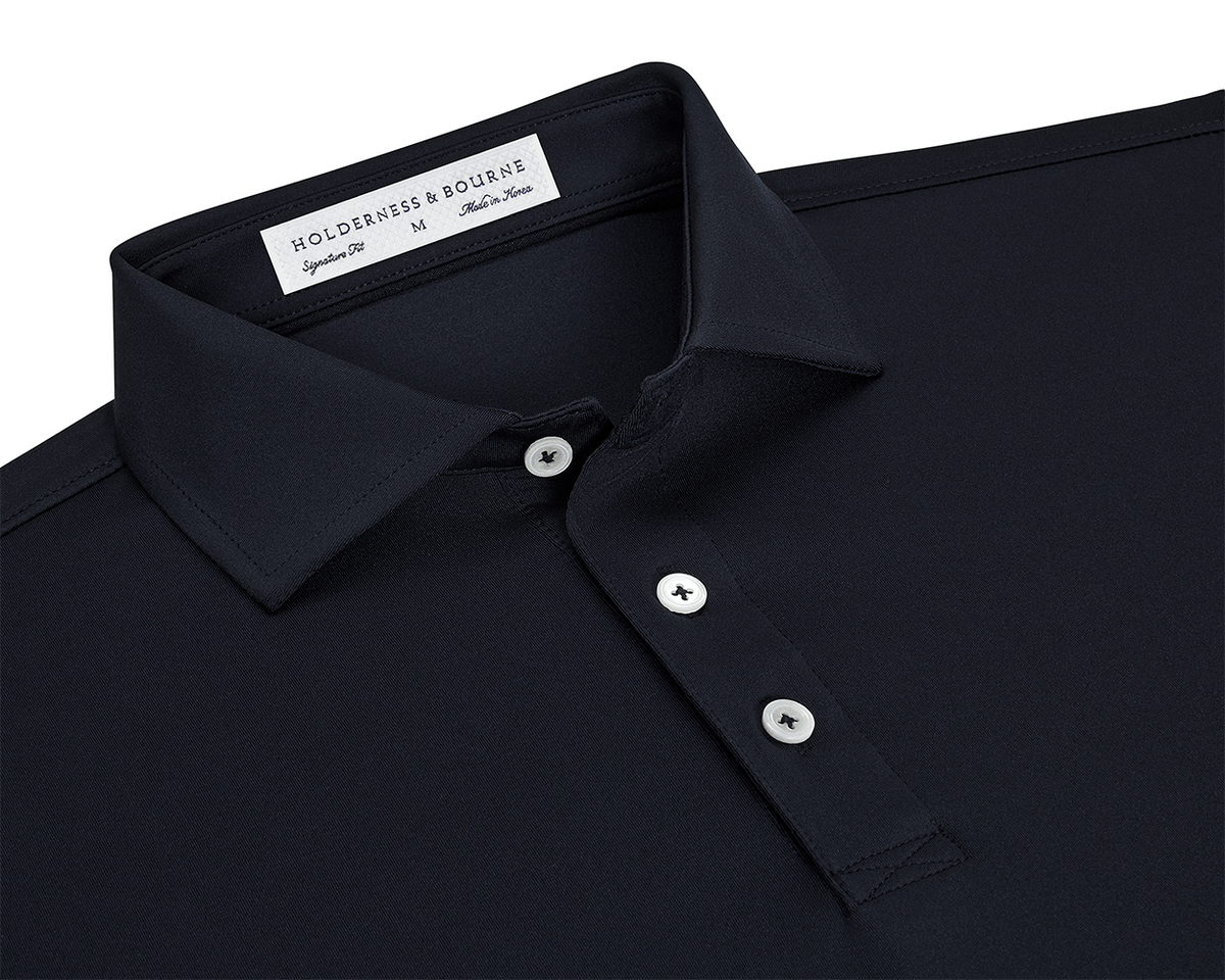 Black Performance Polo Shirt | Holderness & Bourne