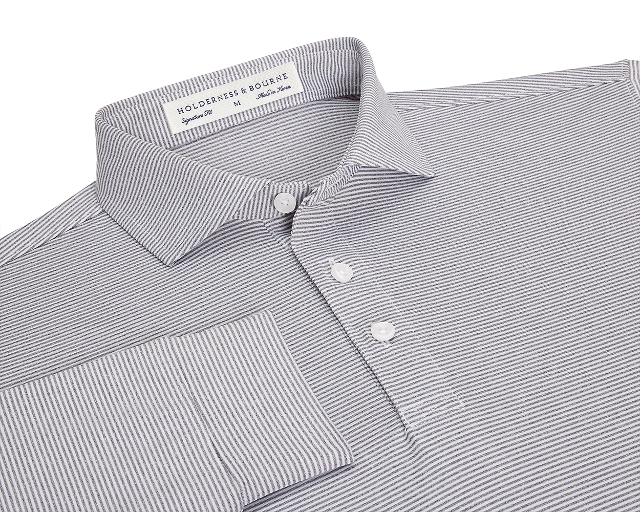 The Burke Shirt: Gray & White