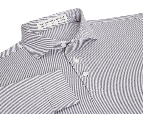 The Burke Shirt: Gray & White
