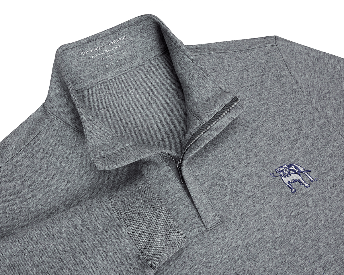 Yale Golf Course Harper Quarter-Zip: Heathered Gray