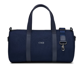 The Marston Banker Bag: Navy Ballistic - Slate Blue Embroidery