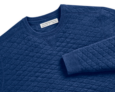 Holderness & Bourne Mens Blue Crewneck Sweater