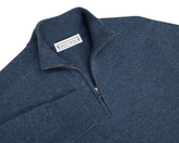 Holderness & Bourne Men’s Blue Quarter Zip Sweater