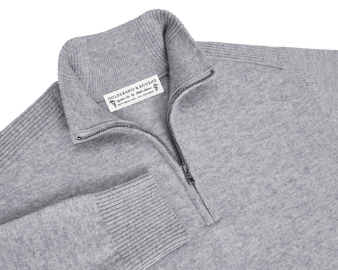 Holderness & Bourne Men’s Gray Quarter Zip Sweater