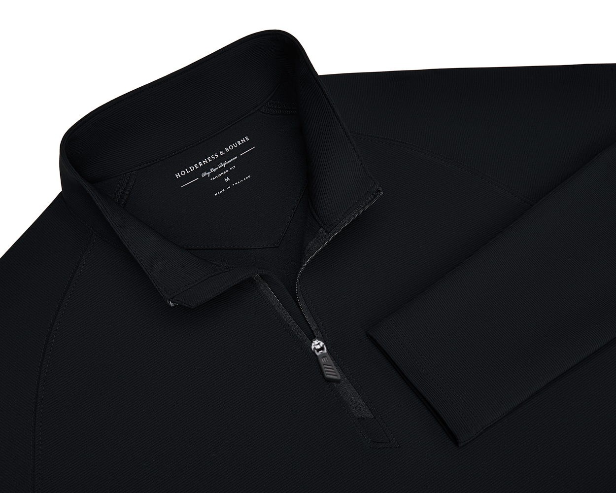 The Stuart Quarter-Zip: Black