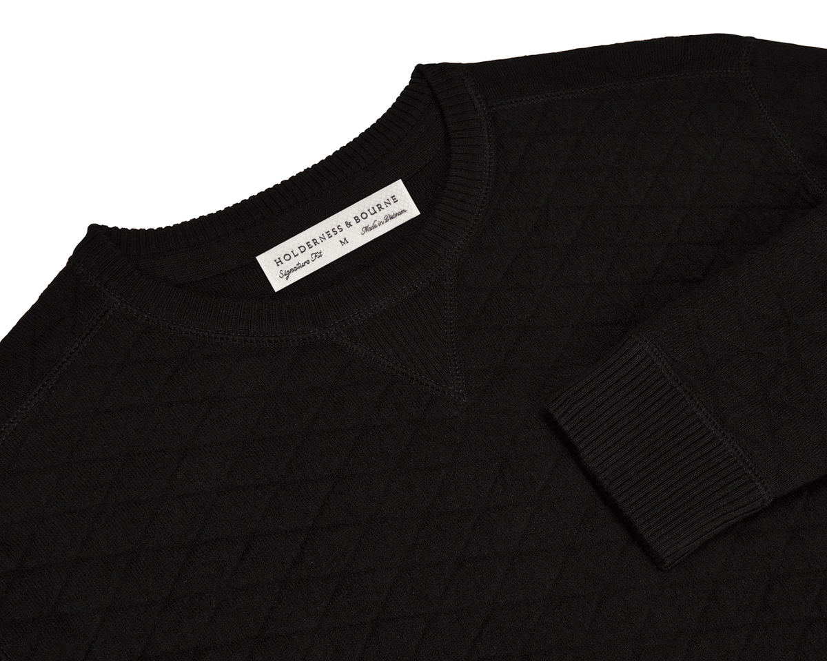 The Ward Crewneck Sweater: Black