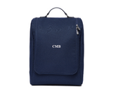The Rutledge Shoe Bag: Navy Ballistic - White Embroidery