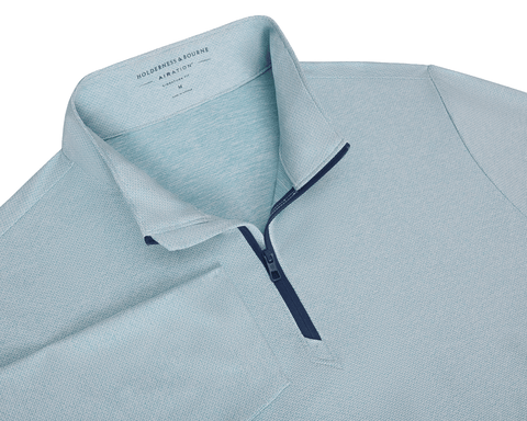 The Bell Quarter-Zip: Heathered Harbor