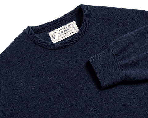 The Buckley Crewneck Sweater: Heathered Dark Navy