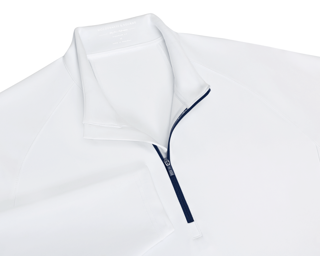 White Quarter-Zip For Men | Holderness & Bourne