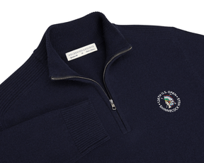 2026 U.S. Open Heathered Navy Cunningham Quarter-Zip Sweater