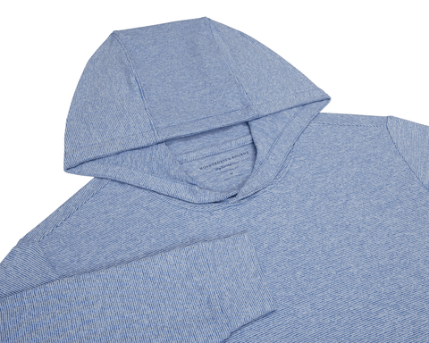 The Hamilton Hoodie: Heathered Maidstone Blue & White