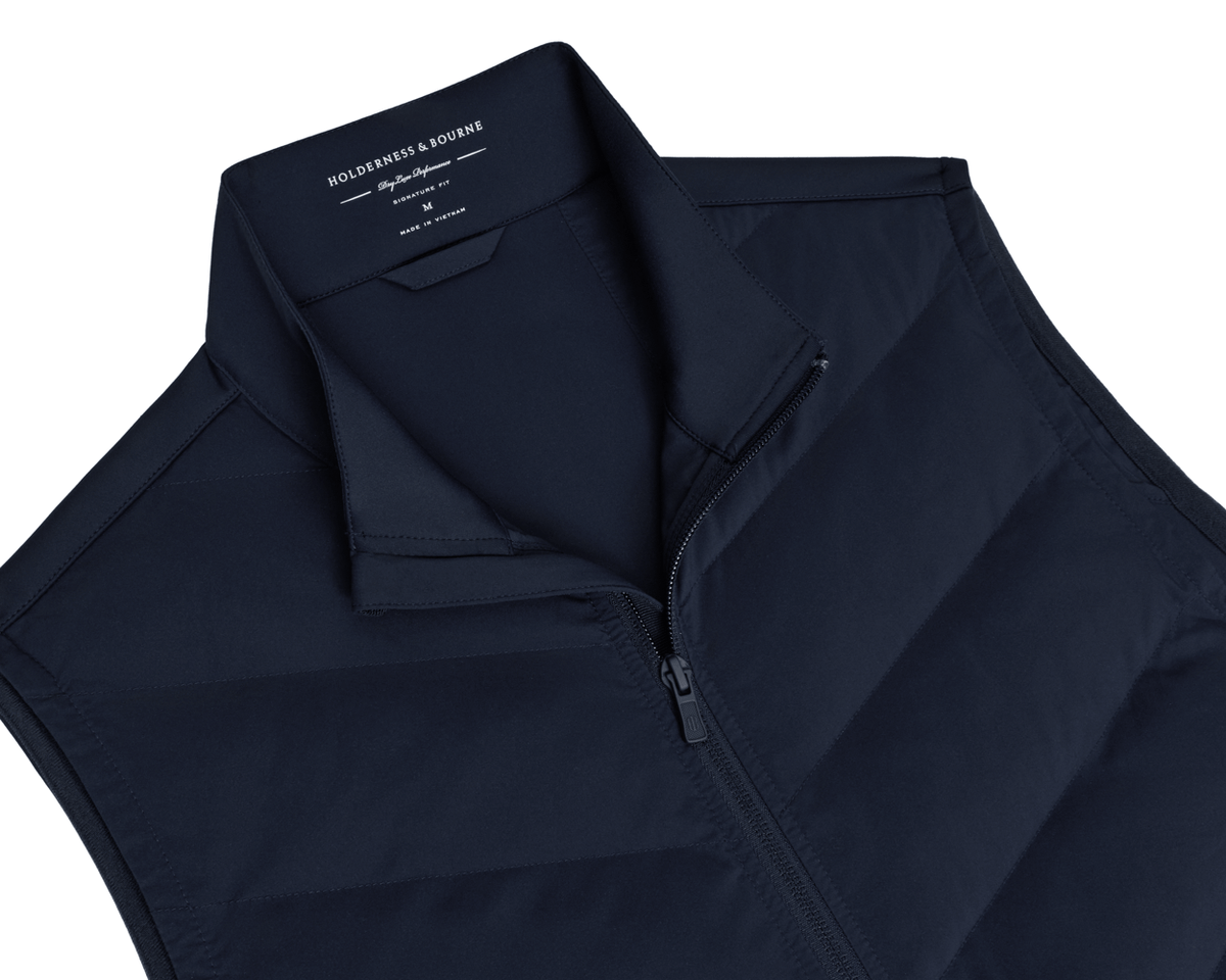 Men's Navy Blue Golf Vest | Holderness & Bourne