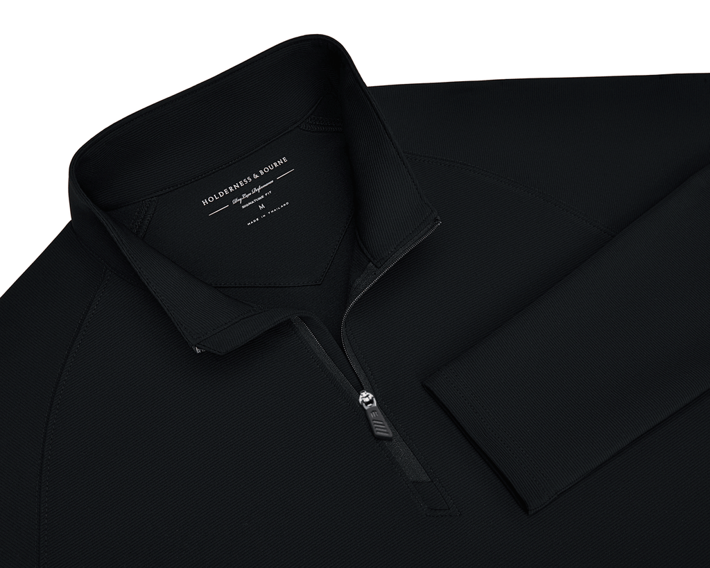 The Stuart Quarter-Zip: Black The Stuart Quarter-Zip: Black