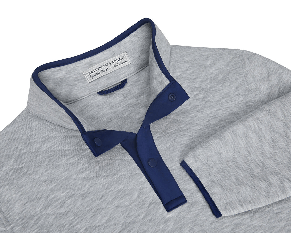 The Sullivan Quarter-Snap: Heathered Gray & Navy