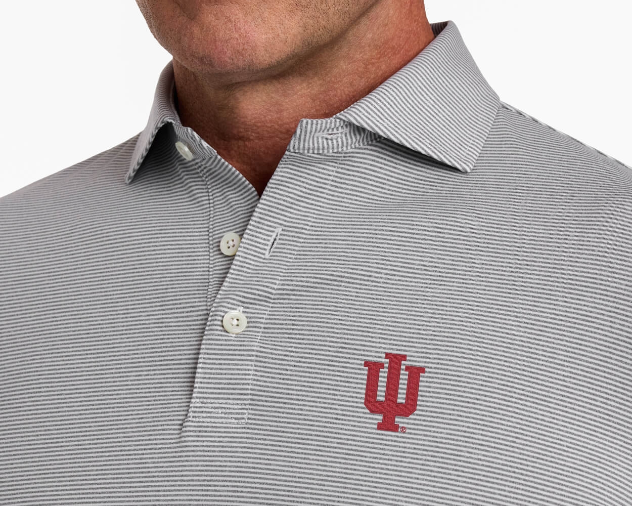 Indiana University Perkins Shirt: Gray & White