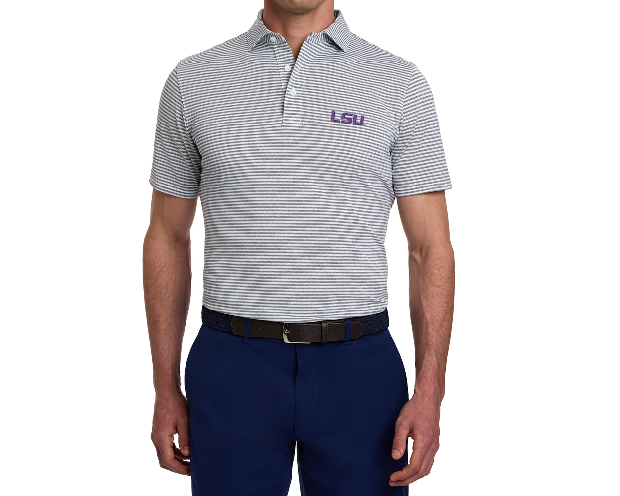 Louisiana State University Maxwell Shirt: Gray & White