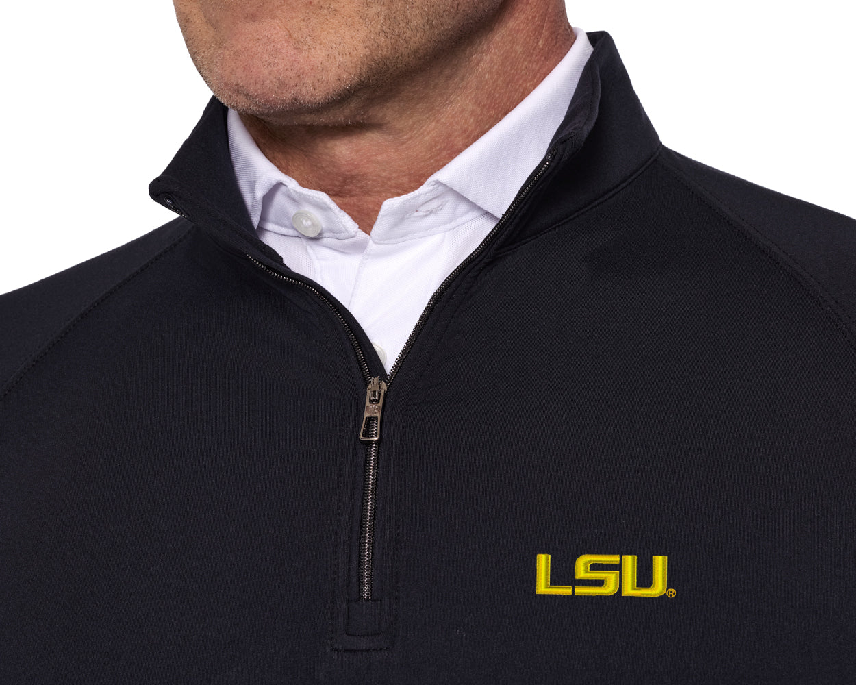Louisiana State University Westland Quarter-Zip: Black