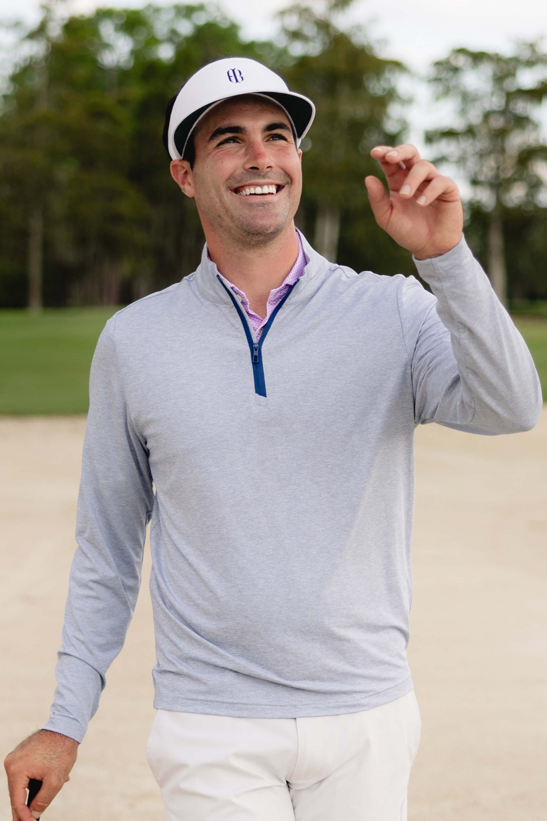 Man Wearing Golf Pullover