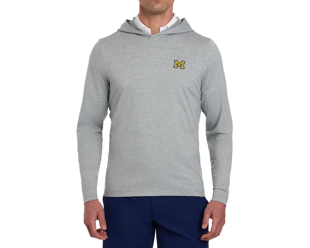 University of Michigan Stowe Hoodie: Heathered Gray