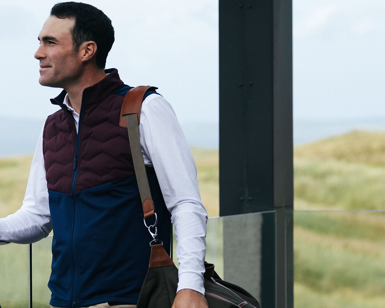 The Morris Vest: Navy & Dark Claret