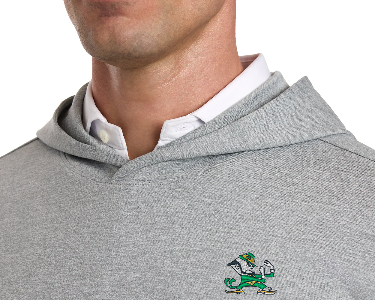 University of Notre Dame Stowe Hoodie: Heathered Gray