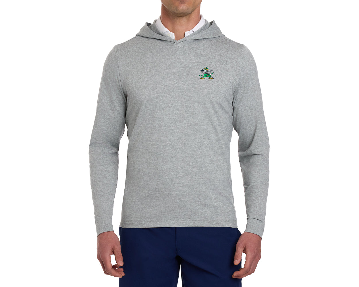 University of Notre Dame Stowe Hoodie: Heathered Gray