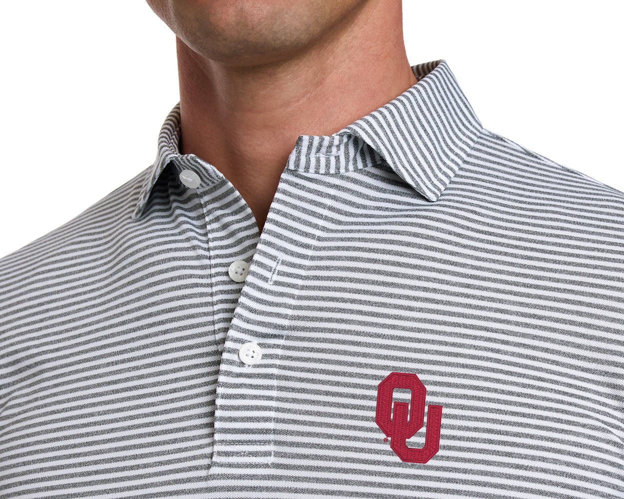 University of Oklahoma Maxwell Shirt: Gray & White