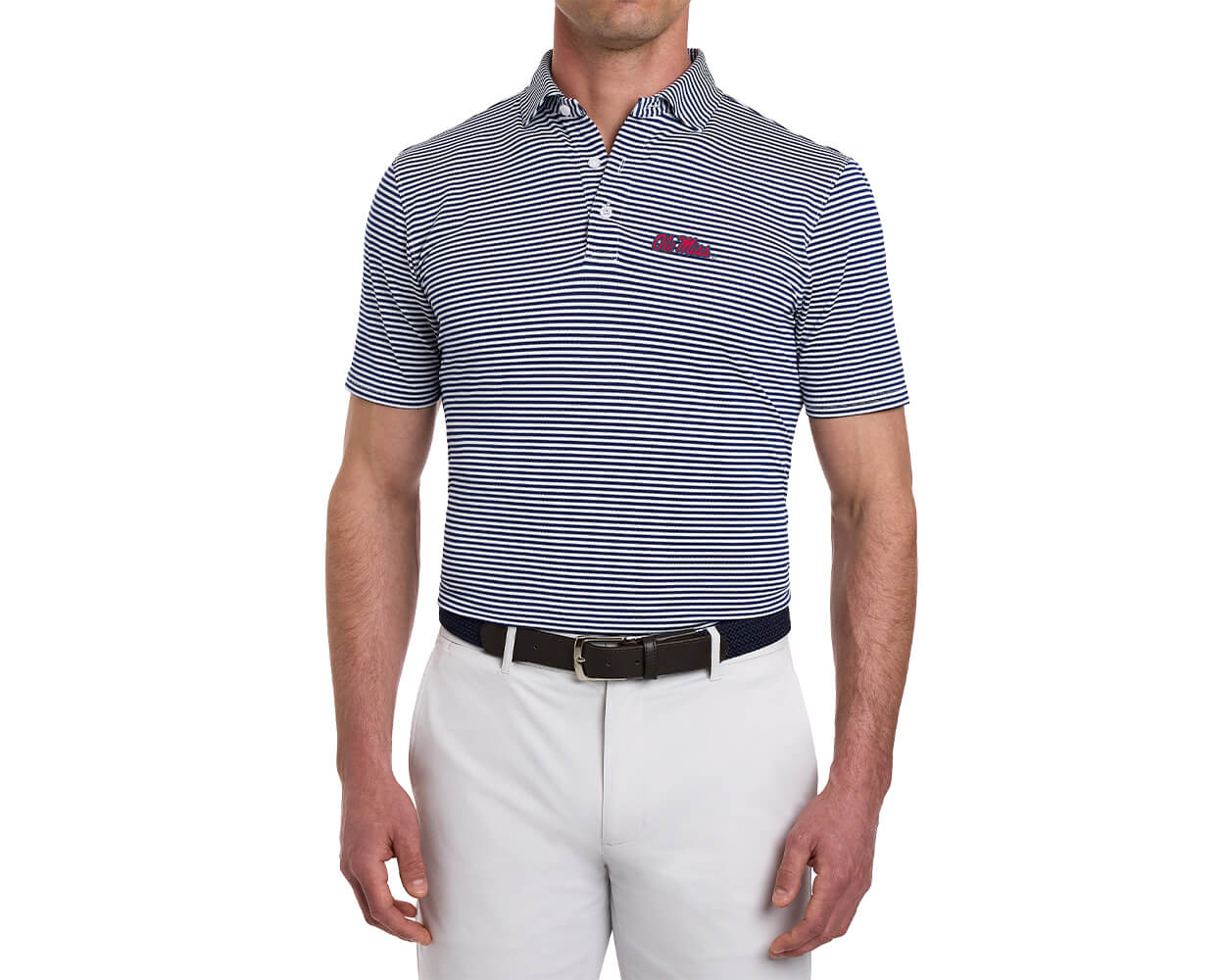 University of Mississippi Maxwell Shirt: Navy & White