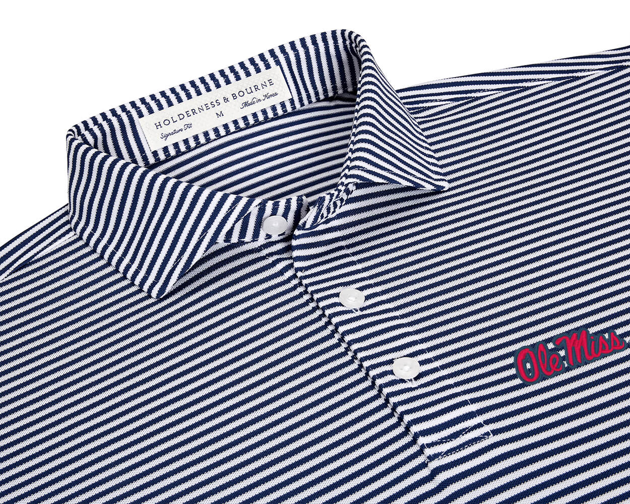 University of Mississippi Maxwell Shirt: Navy & White