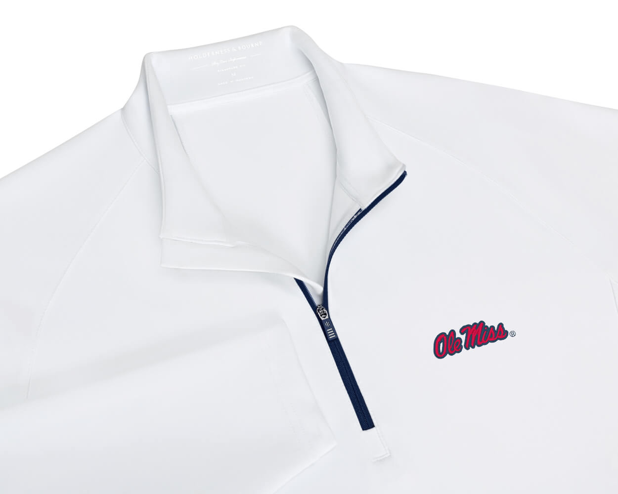 University of Mississippi Rodgers Quarter-Zip: White