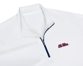 University of Mississippi Rodgers Quarter-Zip: White