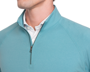 The Westland Quarter-Zip: Heathered Harbor
