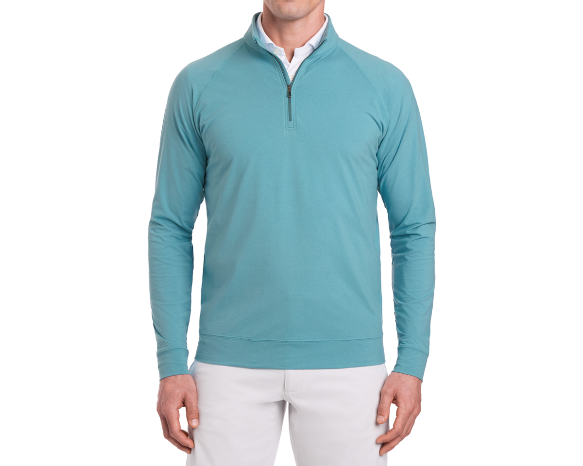The Westland Quarter-Zip: Heathered Harbor