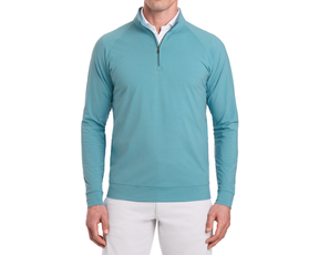 The Westland Quarter-Zip: Heathered Harbor