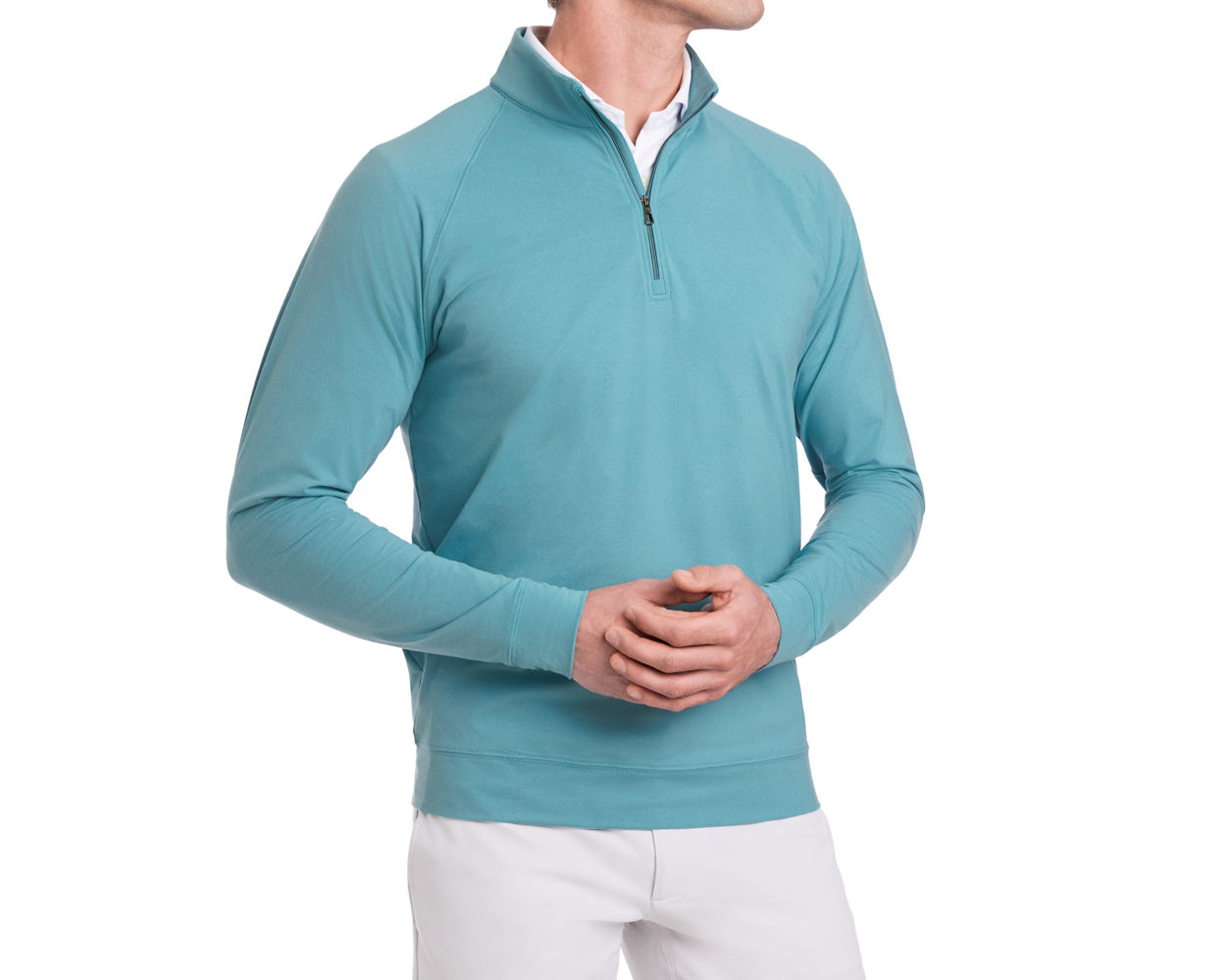 The Westland Quarter-Zip: Heathered Harbor
