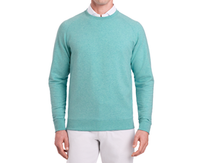 The Kennedy Crewneck: Heathered Harbor