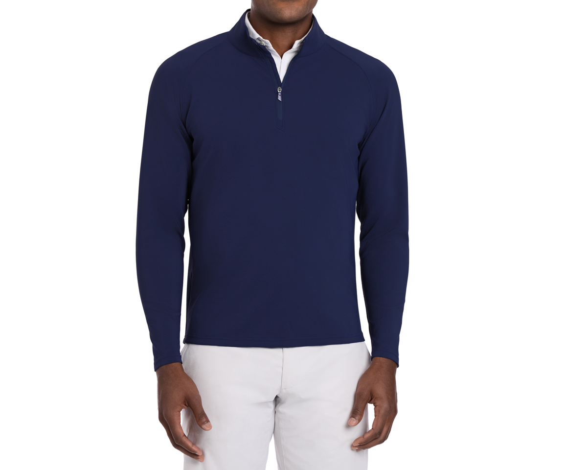The Stuart Quarter-Zip: Navy