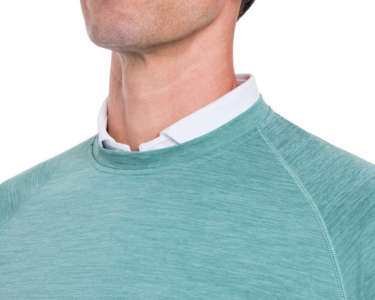 The Laidlay Crewneck: Heathered Harbor