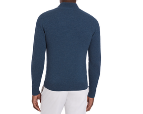 Men's Blue Quarter-Zip Sweater | Holderness & Bourne