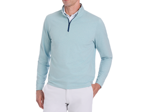 The Bell Quarter-Zip: Heathered Harbor