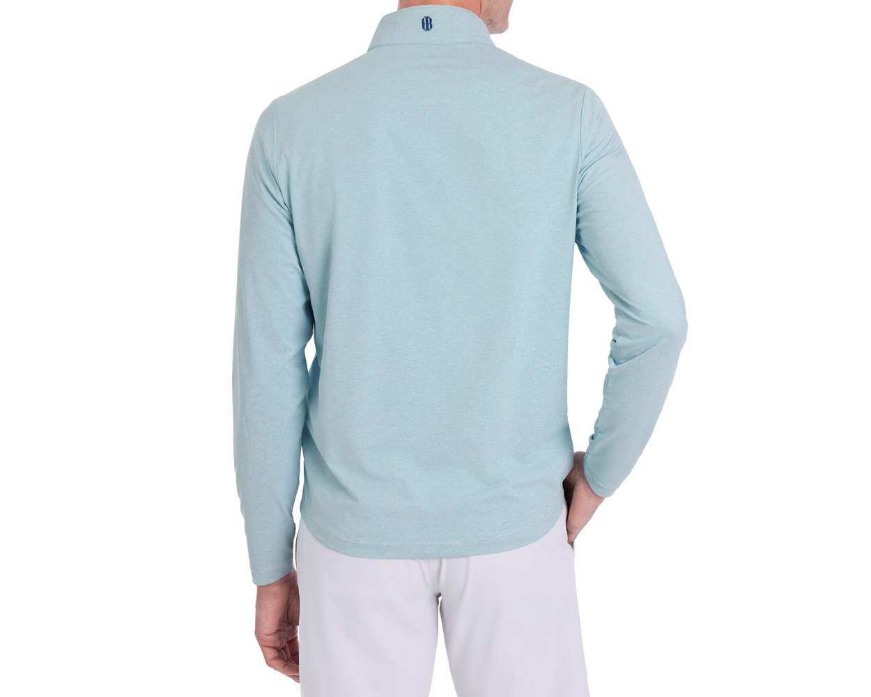 The Bell Quarter-Zip: Heathered Harbor