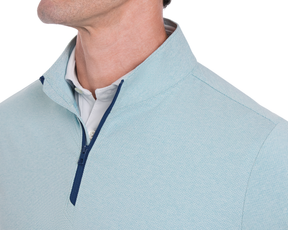 The Bell Quarter-Zip: Heathered Harbor
