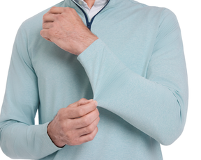 The Bell Quarter-Zip: Heathered Harbor