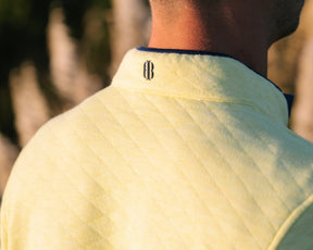 The Sullivan Pullover: Heathered Citron & Navy