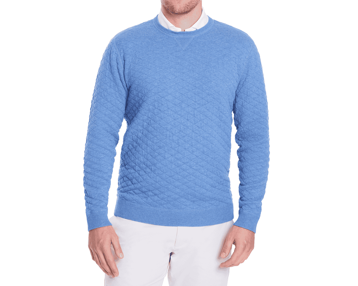 The Ward Sweater: Heathered Marlin Blue