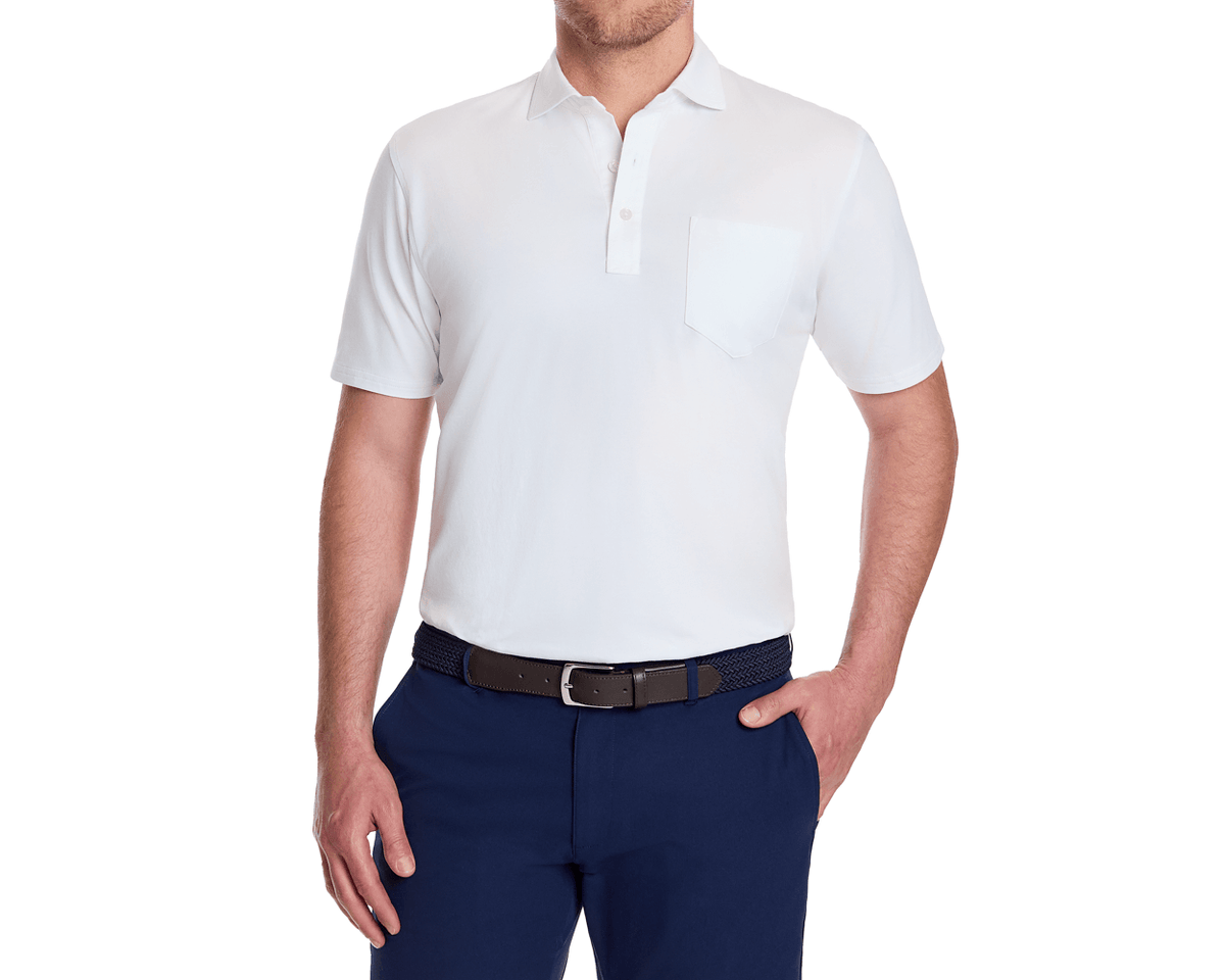 Holderness & Bourne White Cotton Polo Shirt